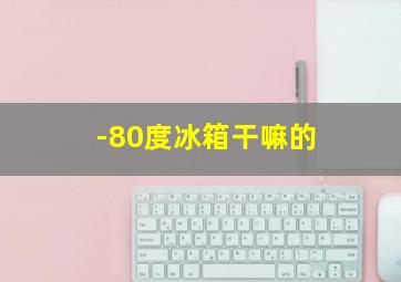 -80度冰箱干嘛的