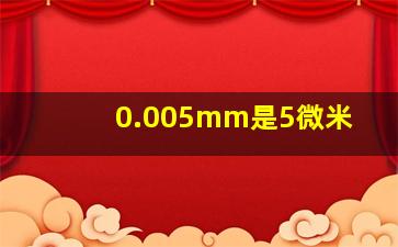 0.005mm是5微米