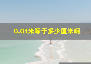 0.03米等于多少厘米啊