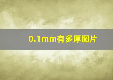 0.1mm有多厚图片