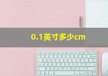 0.1英寸多少cm