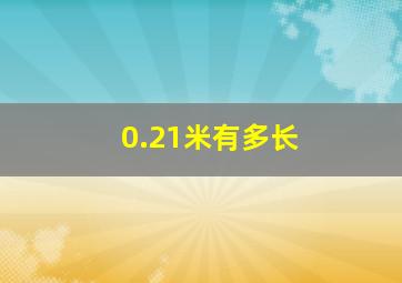 0.21米有多长