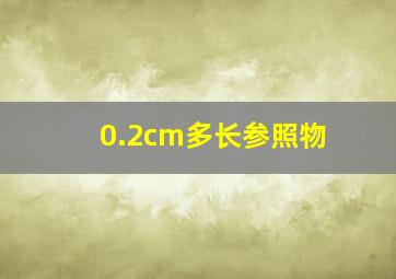 0.2cm多长参照物