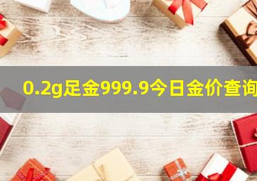 0.2g足金999.9今日金价查询