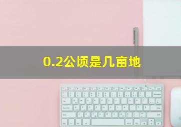 0.2公顷是几亩地