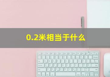 0.2米相当于什么