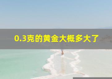 0.3克的黄金大概多大了