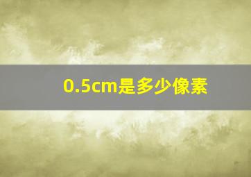 0.5cm是多少像素