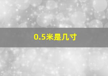 0.5米是几寸