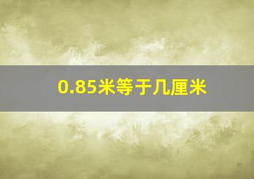 0.85米等于几厘米