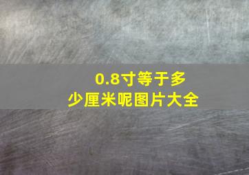 0.8寸等于多少厘米呢图片大全