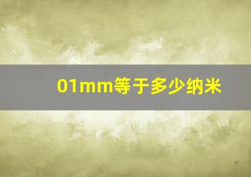 01mm等于多少纳米