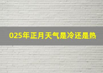 025年正月天气是冷还是热