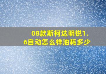 08款斯柯达明锐1.6自动怎么样油耗多少