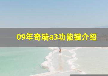 09年奇瑞a3功能键介绍