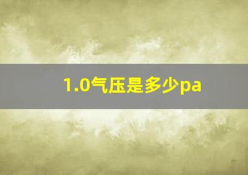 1.0气压是多少pa