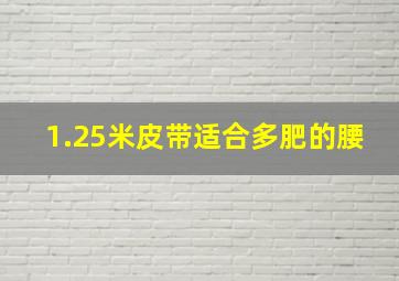 1.25米皮带适合多肥的腰