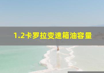 1.2卡罗拉变速箱油容量