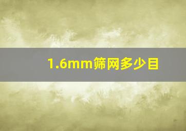 1.6mm筛网多少目