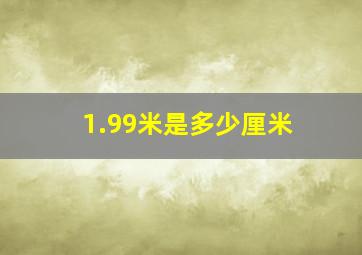 1.99米是多少厘米