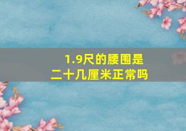 1.9尺的腰围是二十几厘米正常吗