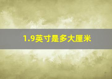 1.9英寸是多大厘米