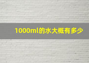 1000ml的水大概有多少