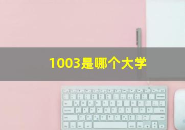 1003是哪个大学