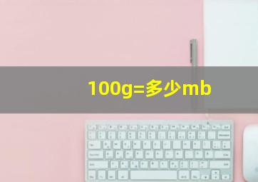 100g=多少mb