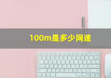 100m是多少网速