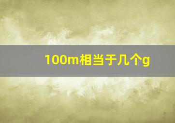 100m相当于几个g