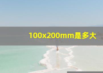 100x200mm是多大