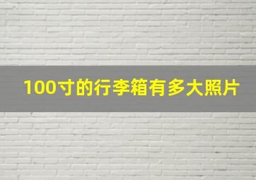 100寸的行李箱有多大照片