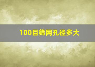 100目筛网孔径多大