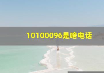 10100096是啥电话