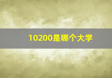 10200是哪个大学