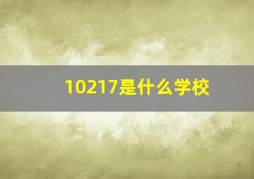 10217是什么学校