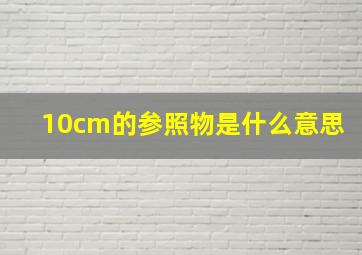 10cm的参照物是什么意思