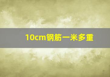 10cm钢筋一米多重