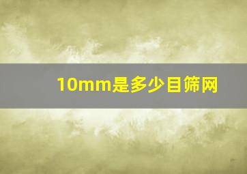 10mm是多少目筛网