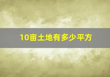 10亩土地有多少平方