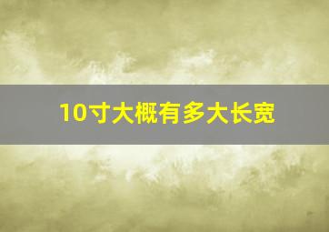 10寸大概有多大长宽