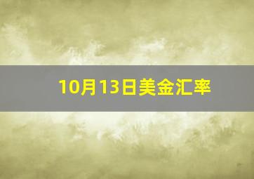 10月13日美金汇率