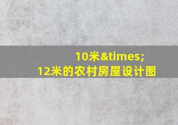 10米×12米的农村房屋设计图