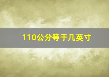 110公分等于几英寸