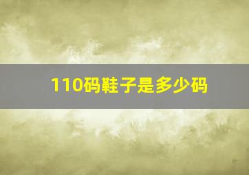 110码鞋子是多少码