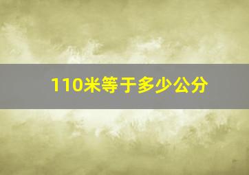 110米等于多少公分