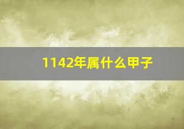 1142年属什么甲子