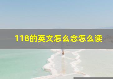 118的英文怎么念怎么读