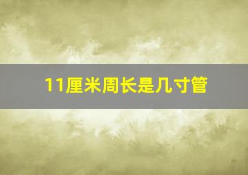 11厘米周长是几寸管